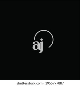 AJ initials logo monogram with circles