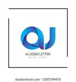 aj a j circle lowercase design of alphabet letter combination with infinity suitable as a logo for a company or business - Vector