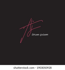 AJ a j Initial handwriting creative fashion elegant design logo Sign Symbol template vector icon