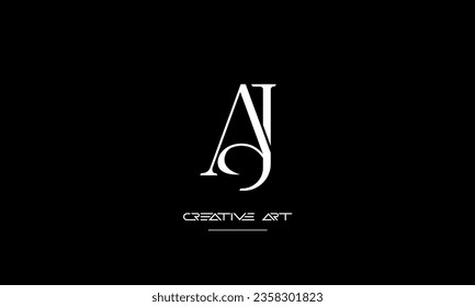 AJ, JA, A, J letras abstractas monograma logotipo