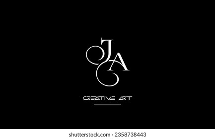 AJ, JA, A, J letras abstractas monograma logotipo