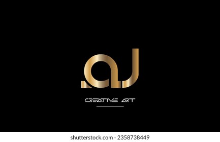 AJ, JA, A, J letras abstractas monograma logotipo