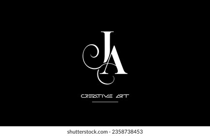 AJ, JA, A, J abstrakte Buchstaben Logo-Monogramm