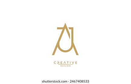 AJ, JA, A, J, Abstract Letters Logo Monogram