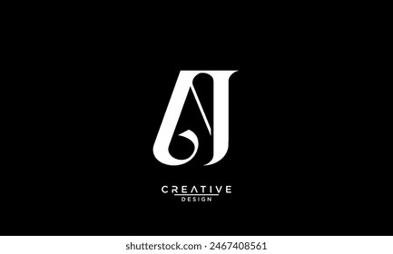 AJ, JA, A, J, Letras Abstractas Logo Monograma