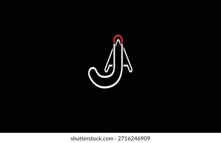 MONOGRAMA DE LOGOTIPO DE LETRA ABSTRACTAS AJ, JA