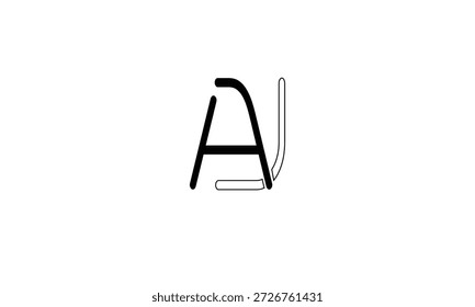 MONOGRAMA DE LOGOTIPO DE LETRA ABSTRACTAS AJ, JA