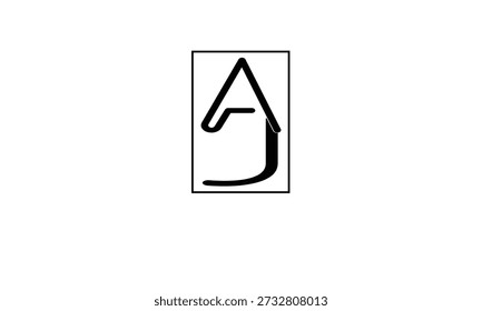 AJ, JA ABSTRACT LETTER LOGO MONOGRAM