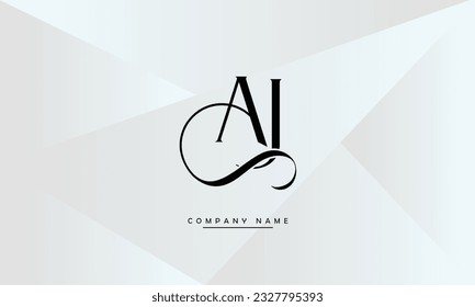 AJ, JA Abstract Letters Logo Monogram