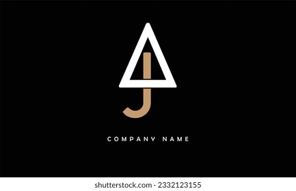 Monogramm für abstrakte JA-Buchstaben für das Logo