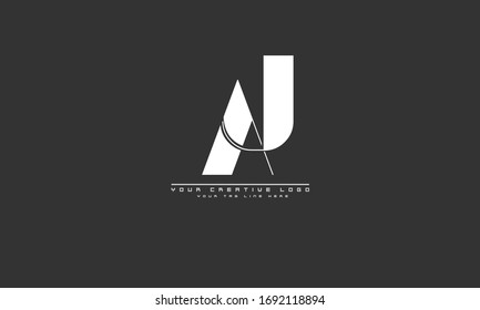 AJ JA abstract vector logo monogram template