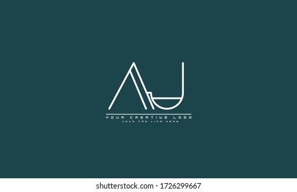 AJ JA-Vorlage für abstraktes Vektor-Logo