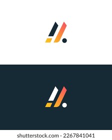 AJ, JA, AL, LA letter logo design template elements. Modern abstract digital alphabet letter logo. Vector illustration. New Modern logo.