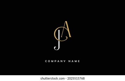 AJ, JA Alphabets Letters Logo Monogram