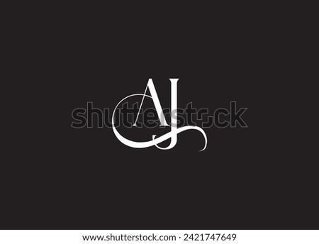 AJ, JA Alphabets Letters Logo Monogram