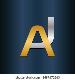 AJ JA Double Initial Alphbet letters Logo