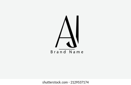 AJ JA A J abstract vector logo monogram template