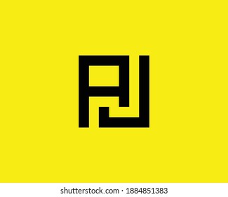 AJ JA LETTER LOGO DESIGN VECTOR TEMPLATE