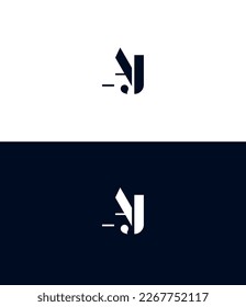 AJ, elementos de plantilla de diseño de logotipo de letras JA. Logo de la letra digital abstracta moderna. Ilustración vectorial. Nuevo logo moderno.