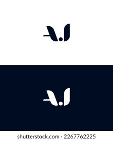 AJ, JA Buchstaben Logo Design Template Elemente. Modernes abstraktes Logo für digitale Buchstaben. Vektorgrafik. Neues Modern-Logo.