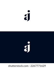 AJ, elementos de plantilla de diseño de logotipo de letras JA. Logo de la letra digital abstracta moderna. Ilustración vectorial. Nuevo logo moderno.