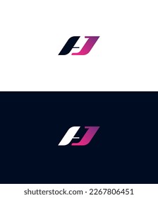 AJ, elementos de plantilla de diseño de logotipo de letras JA. Logo de la letra digital abstracta moderna. Ilustración vectorial. Nuevo logo moderno.