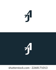 AJ, elementos de plantilla de diseño de logotipo de letras JA. Logo de la letra digital abstracta moderna. Ilustración vectorial. Nuevo logo moderno.