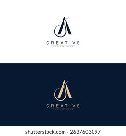 AJ or JA letter logo. Unique attractive creative modern initial AJ JA A J initial based letter icon logo