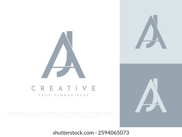 AJ, JA Letter Monogram Logo Design 