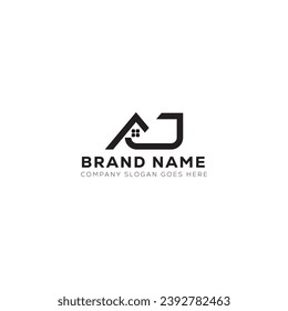 AJ letter creative real estate vector logo design . AJ creative initials letter logo concept.