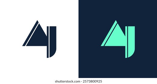 AJ letter icon logo vector design business