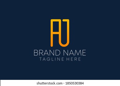 aj letter joint logo design vector template. joint a j logo for business company. 