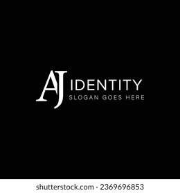 Logo de la carta de AJ diseño creativo con gráfico vectorial AJ logotipo simple y moderno