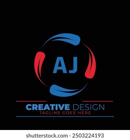 AJ letter logo creative design. AJ unique design. AJ creative initials letter logo concept.