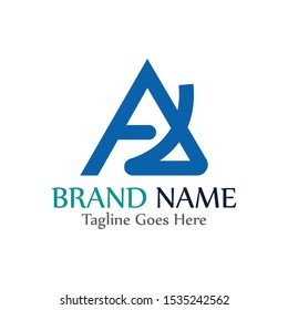 AJ letter logo creative modern template vector design 