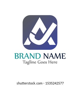 AJ letter logo creative modern template vector design 