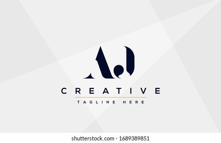 AJ Letter Logo Design. Creative Modern A J Letters icon vector Illustration.