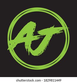 Logo de AJ Diseño Icono creativo Logo vector de letras modernas