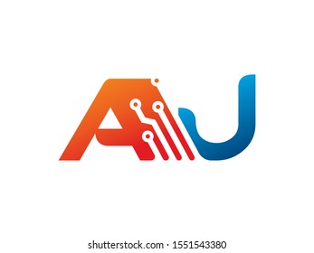 AJ Letter logo or symbol template design