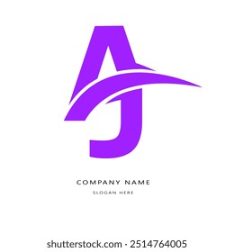 AJ letter logo vector design on white color background AJ letter logo icon design