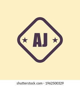 AJ Letter Logo Vector Illustration. Logo Initial Design Concept.