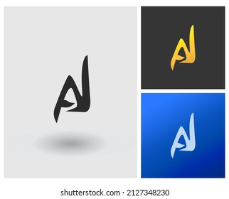 AJ Forma de letra Idea de logotipo para empresa