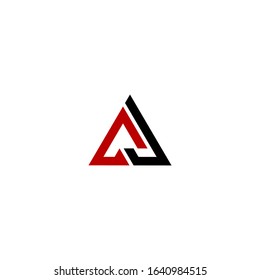 AJ LETTER VECTOR LOGO ABSTRACT