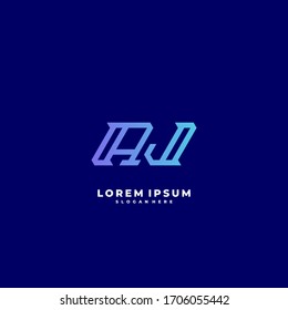 aj letter vector logo initial