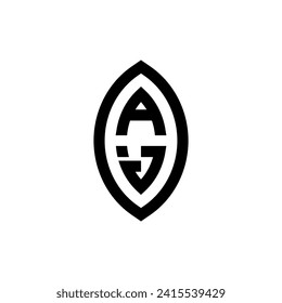 AJ line geometric monogram with high quality professional design that will print well