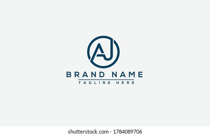 Elemento de promoción de marca gráfica vectorial de plantilla de diseño de logotipo de AJ.