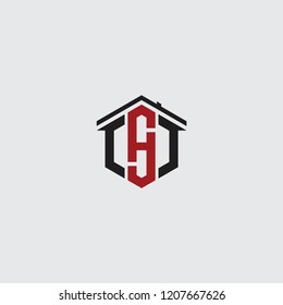 aj logo initial hexagon eps