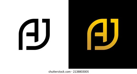 AJ Logo Monogram Icon Vector Template