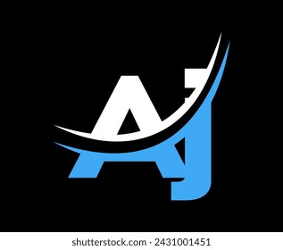 AJ logo. AJ Simple letter. AJ letter logo design. minimal AJ logo and  monogram logo. 
