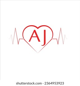 AJ logo vector modern letter design concept